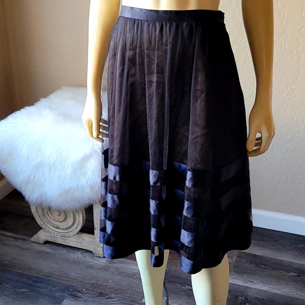 W.D.N.Y black sheer skirt 10